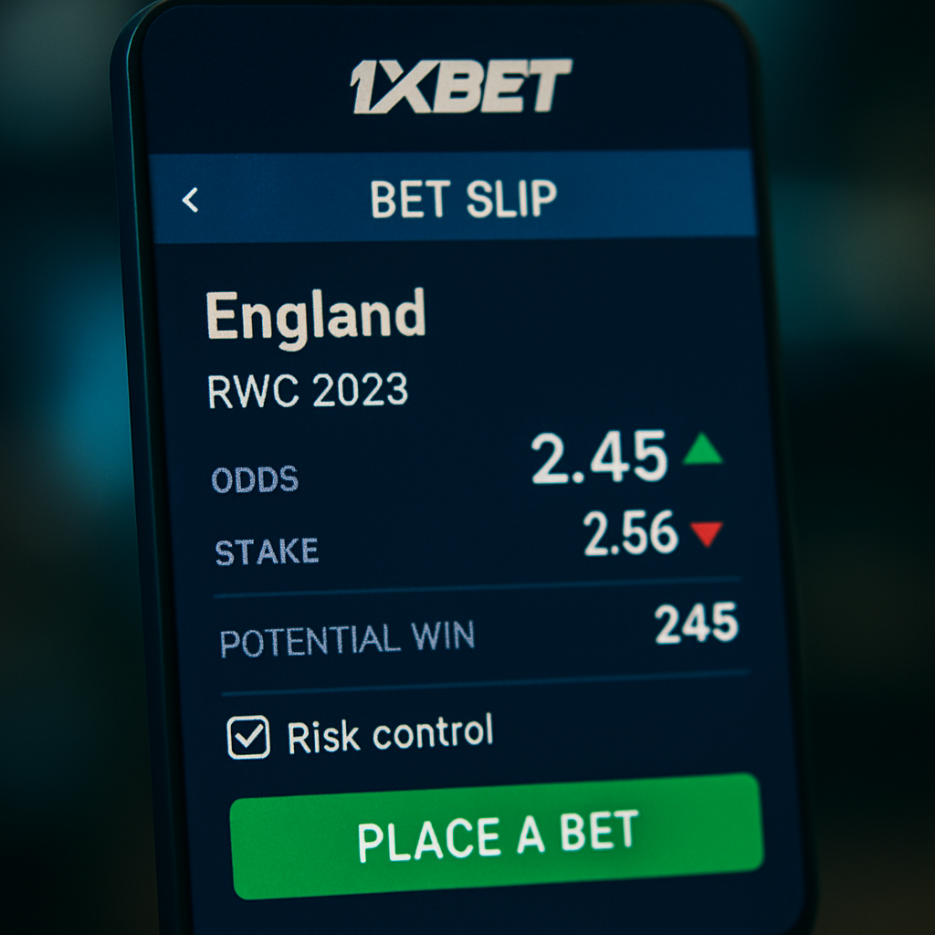 A digital representation of a 1xBet coupon focused on capturing the essence of fluctuating